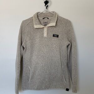 L.L. Bean women’s cream button up Sweater